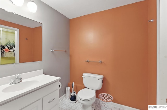 9903 Pasadena Ave, Omaha, NE 68124 - bathroom with vanity and tile patterned floors