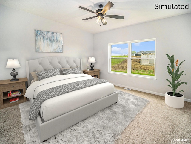 1070 Titan Dr, Hickman, NE 68372 - carpeted bedroom featuring baseboards and a ceiling fan