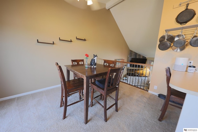 6005 S 191st Ter, Omaha, NE 68135 - dining room with carpet flooring and lofted ceiling