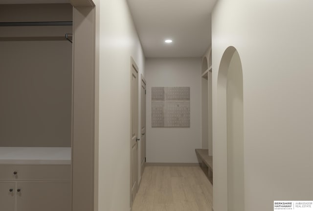 5518 S 200th Ave, Omaha, NE 68135 - corridor with light wood-style flooring and recessed lighting
