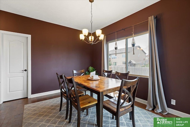 14611 S 24th St, Bellevue, NE 68123 - dining space with a chandelier and wood finished floors