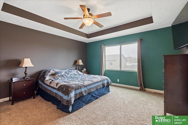 14611 S 24th St, Bellevue, NE 68123 - bedroom featuring carpet, a raised ceiling, and a ceiling fan