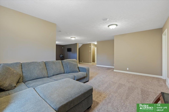 14611 S 24th St, Bellevue, NE 68123 - living area featuring a textured ceiling and carpet flooring