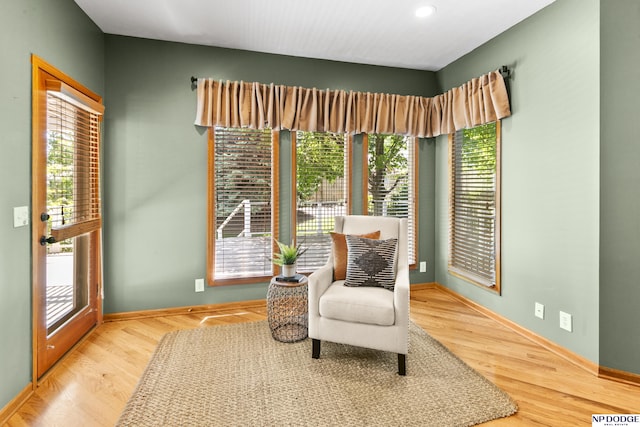 16367 Y St, Omaha, NE 68135 - sitting room featuring plenty of natural light, light wood finished floors, and recessed lighting