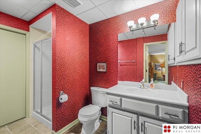 733 N 157th Cir, Omaha, NE 68118 - full bath featuring vanity, a shower stall, and tile patterned flooring
