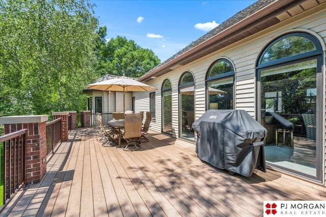 733 N 157th Cir, Omaha, NE 68118 - deck with outdoor dining space and grilling area