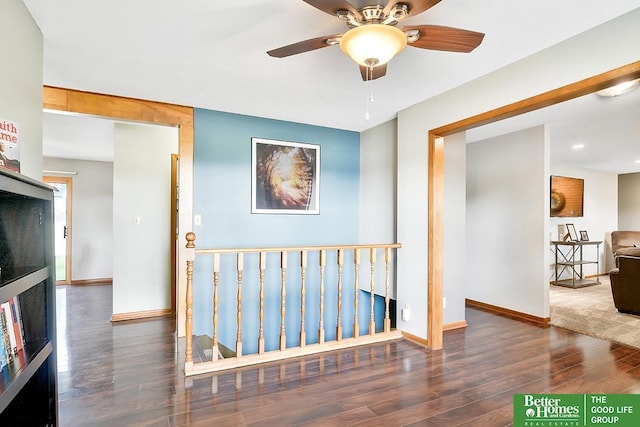 1800 N Clarmar Ave, Fremont, NE 68025 - corridor with wood finished floors and recessed lighting
