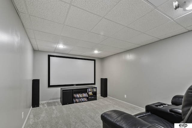 6015 S 193rd St, Omaha, NE 68135 - cinema room featuring carpet flooring and a paneled ceiling