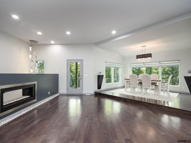 201 Bellevue Blvd N, Bellevue, NE 68005 - living area featuring a fireplace, wood finished floors, and recessed lighting