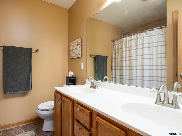 15413 Bondesson St, Bennington, NE 68007 - full bathroom with double vanity and curtained shower