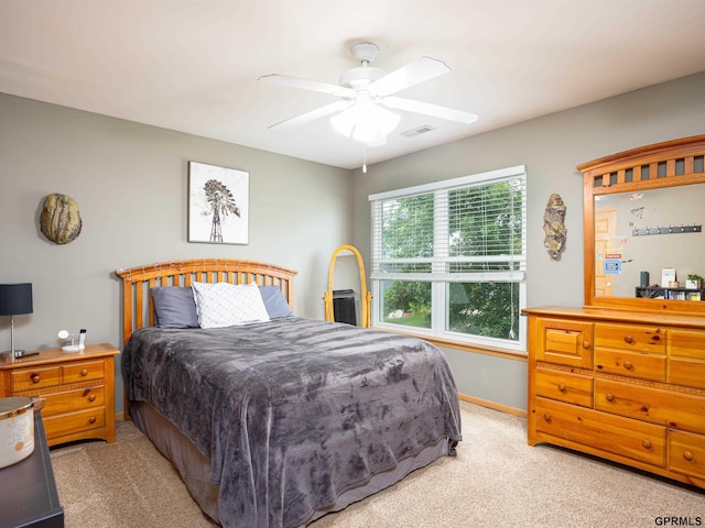 15413 Bondesson St, Bennington, NE 68007 - bedroom featuring light carpet and ceiling fan