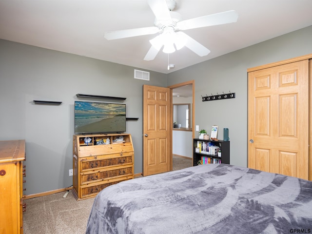 15413 Bondesson St, Bennington, NE 68007 - bedroom with carpet and ceiling fan