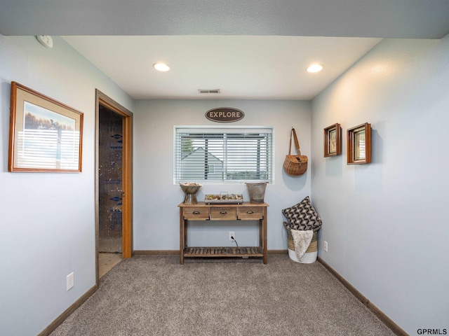 15413 Bondesson St, Bennington, NE 68007 - hall with carpet floors and recessed lighting