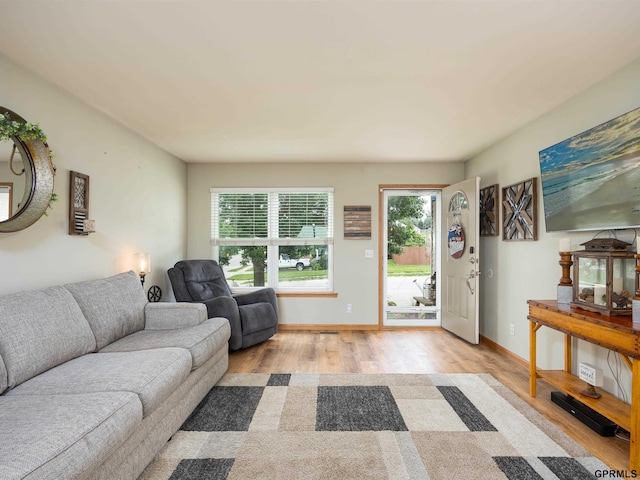 15413 Bondesson St, Bennington, NE 68007 - living area with light wood finished floors and baseboards
