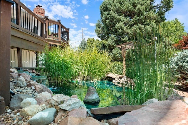 754 10th St, Syracuse, NE 68446 - view of yard with a garden pond