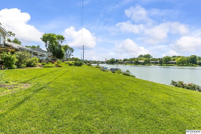 12328 Rose Ln, Omaha, NE 68154 - view of green lawn with a water view