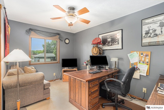 2219 Independence Dr, Lincoln, NE 68521 - office space featuring ceiling fan and light carpet