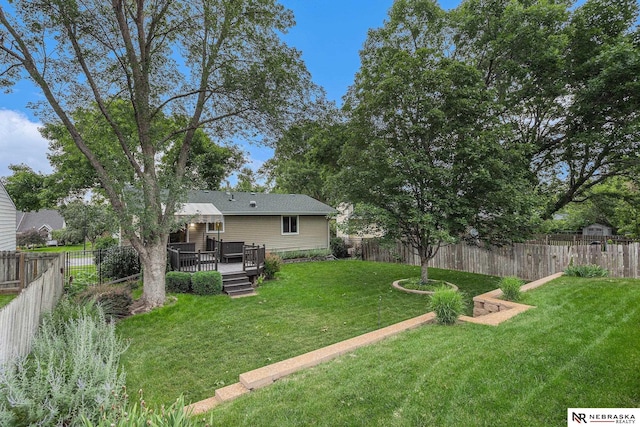 2219 Independence Dr, Lincoln, NE 68521 - fenced backyard featuring a deck