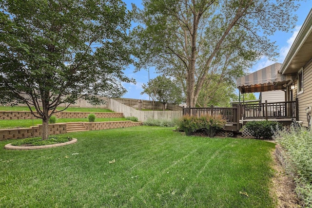 2219 Independence Dr, Lincoln, NE 68521 - view of yard featuring a wooden deck