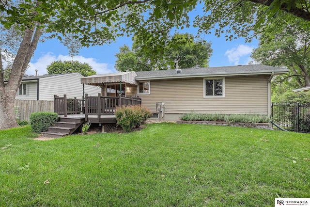 2219 Independence Dr, Lincoln, NE 68521 - rear view of house with a wooden deck