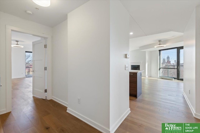 200 S 31st Ave Unit 4209, Omaha, NE 68131 - corridor with plenty of natural light and wood finished floors