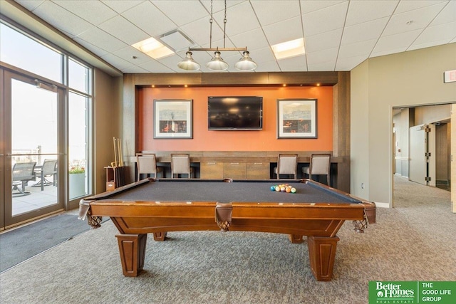 200 S 31st Ave Unit 4209, Omaha, NE 68131 - rec room with carpet flooring and billiards table