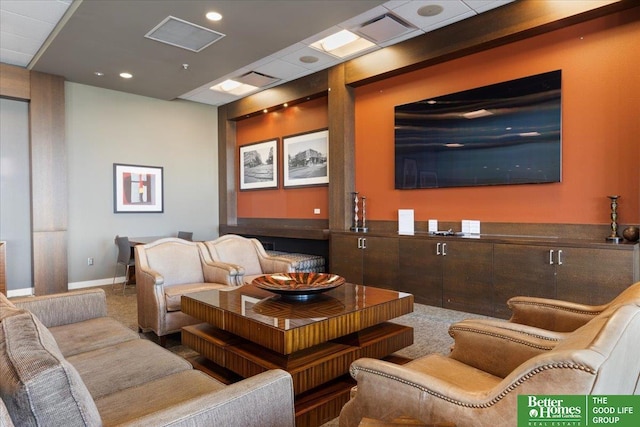 200 S 31st Ave Unit 4209, Omaha, NE 68131 - home theater room with carpet flooring and recessed lighting