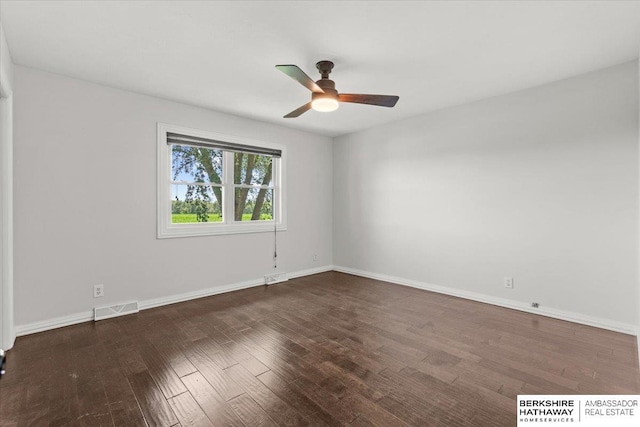 301 Gladys Ave, Yutan, NE 68073 - empty room with wood finished floors and a ceiling fan