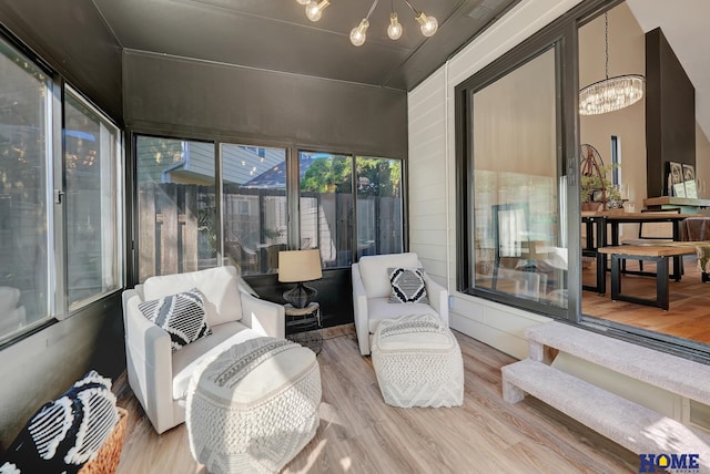 6833 Summerset Ct, Lincoln, NE 68516 - sunroom / solarium with a chandelier