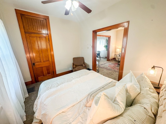 624 A St, Lincoln, NE 68502 - bedroom with carpet flooring and a ceiling fan