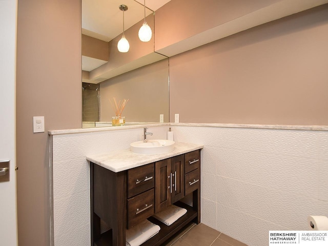 6535 N 157th St, Omaha, NE 68116 - bathroom featuring vanity and tile patterned floors
