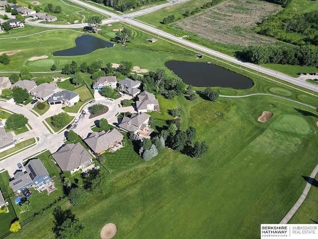 6535 N 157th St, Omaha, NE 68116 - aerial view of residential area with a large body of water and a golf club