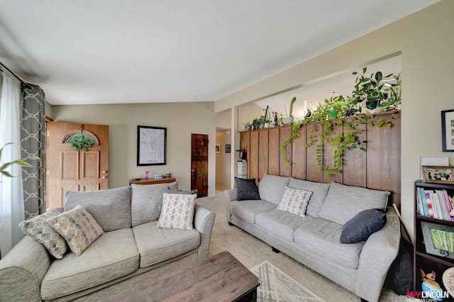 8032 E Avon Ln, Lincoln, NE 68505 - carpeted living area featuring lofted ceiling