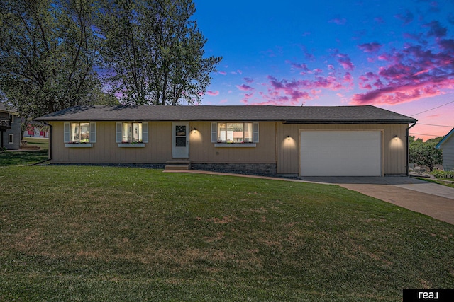 549 Washtington St, Carson, IA 51525 - single story home with a garage, driveway, and a front yard