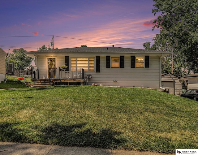 9418 Meredith Ave, Omaha, NE 68134 - ranch-style home featuring a yard