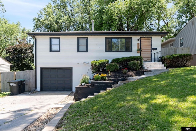 12529 C St, Omaha, NE 68144 - view of front facade with an attached garage and concrete driveway