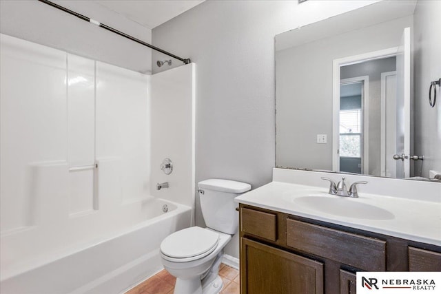 6961 N 89th Ave, Omaha, NE 68122 - full bathroom featuring vanity and washtub / shower combination