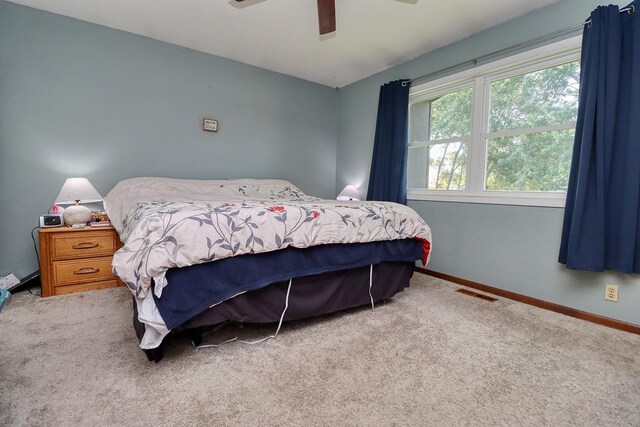 5951 Oakridge Dr, Lincoln, NE 68516 - bedroom featuring carpet flooring and ceiling fan