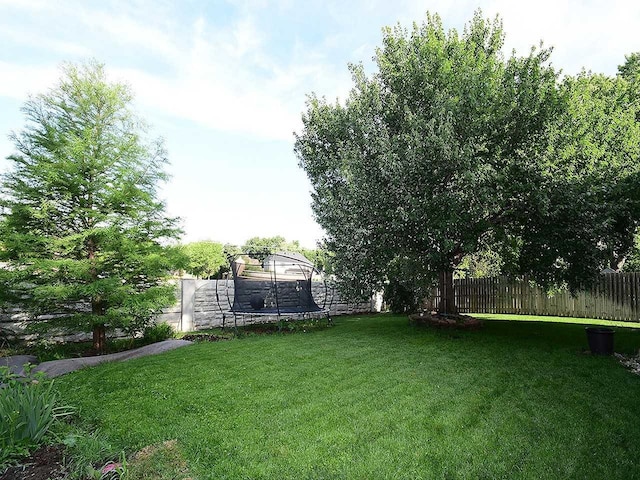 724 N 155th Ave, Omaha, NE 68154 - fenced yard with a trampoline