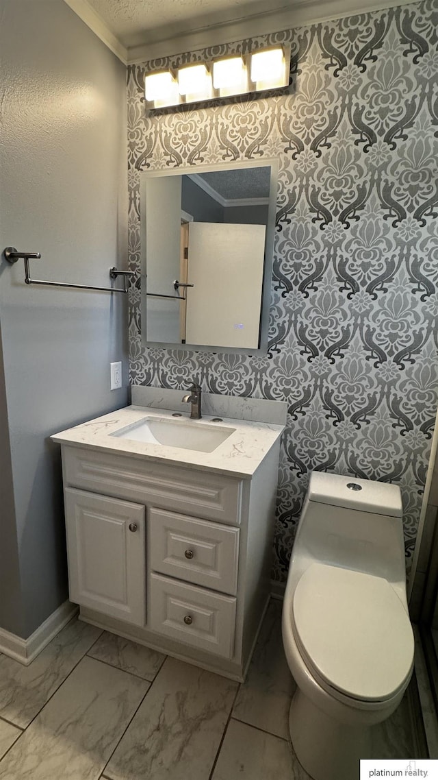 6361 S 140th Ave, Omaha, NE 68137 - bathroom featuring marble look tiles and vanity
