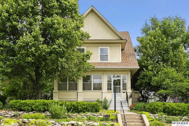 4340 Miami St, Omaha, NE 68104 - view of front of house featuring a shingled roof