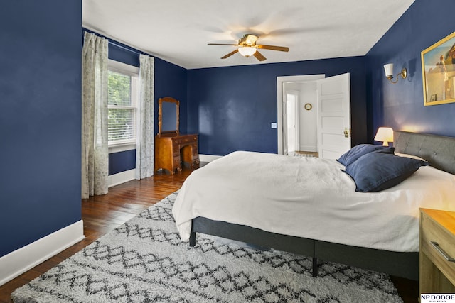 4340 Miami St, Omaha, NE 68104 - bedroom featuring wood finished floors and a ceiling fan