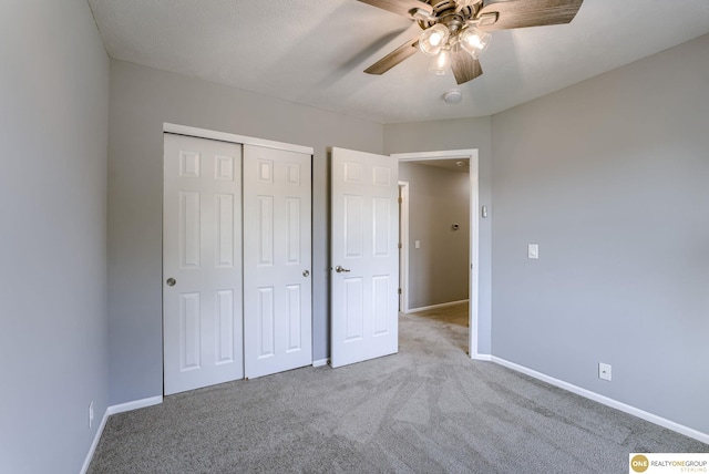 18653 Borman St, Omaha, NE 68135 - unfurnished bedroom with carpet floors, a closet, and a ceiling fan