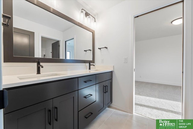 5721 N 197th Ave, Omaha, NE 68022 - bathroom with double vanity and tile patterned floors