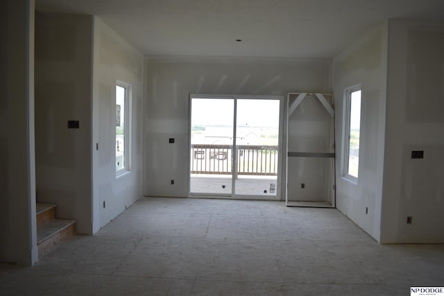 11001 N 170th St, Bennington, NE 68007 - unfurnished living room with stairs