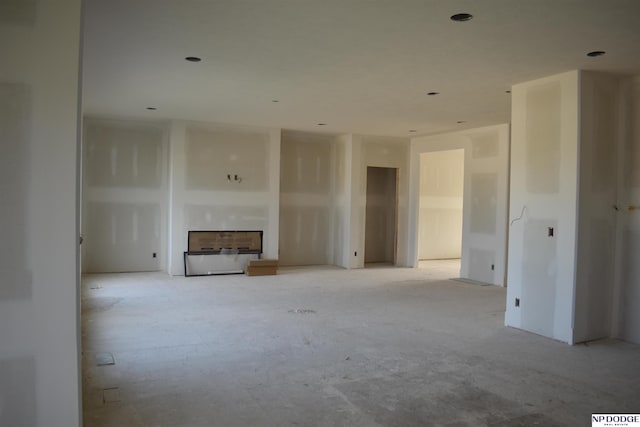 11001 N 170th St, Bennington, NE 68007 - unfurnished living room with a fireplace