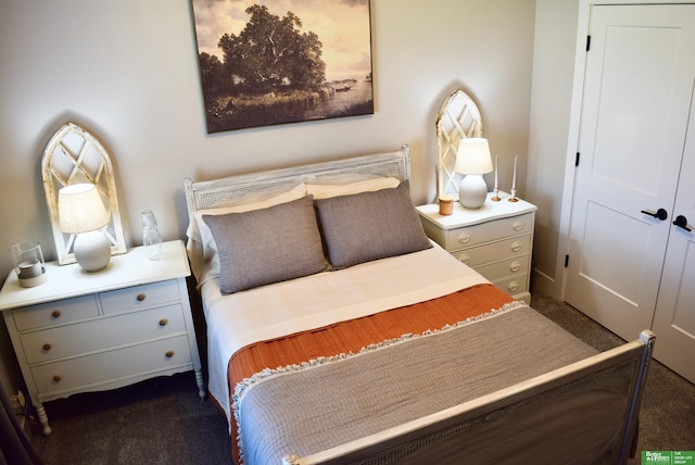 5445 Kestrel Pkwy, Omaha, NE 68022 - bedroom featuring dark colored carpet