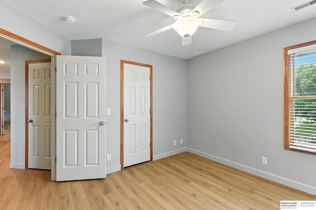 17534 Jefferson St, Omaha, NE 68135 - unfurnished bedroom featuring light wood finished floors and ceiling fan