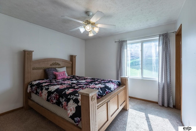 6633 N 115th St, Omaha, NE 68164 - carpeted bedroom with a textured ceiling and ceiling fan