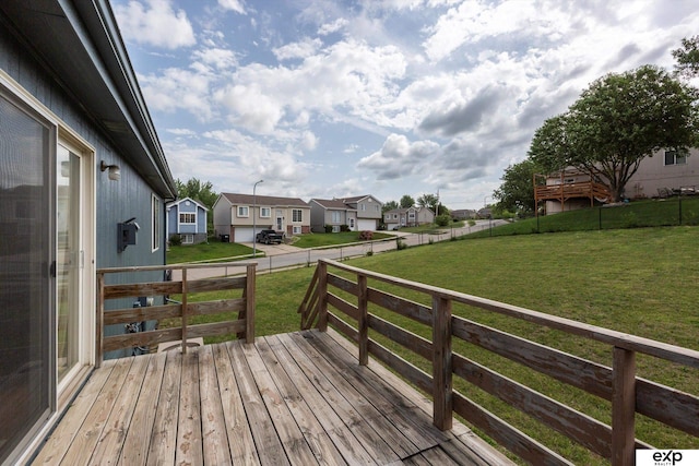 6633 N 115th St, Omaha, NE 68164 - deck with a residential view and a fenced backyard